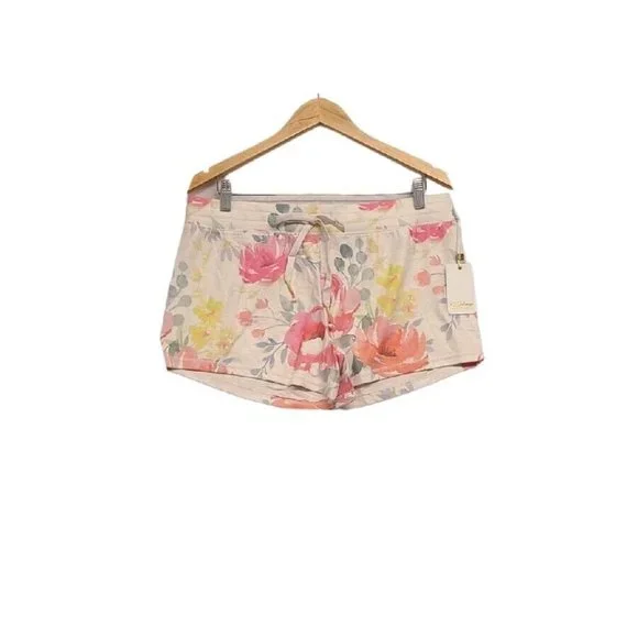 PJ Salvage Pajama Shorts Womens Large Happy Blooms Floral Print Loungewe… - Picture 4 of 9